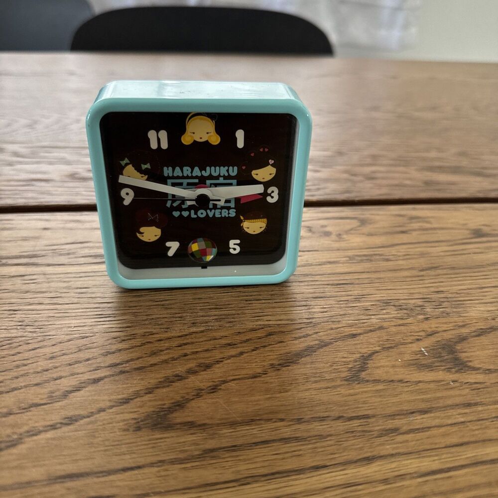 Harajuku Lovers Fragrance Fatal Attraction to Cuteness Travel Alarm Clock Blue
